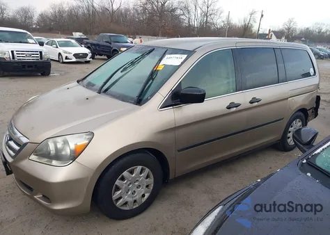 2007 Honda Odyssey Lx из США, поврежденный, VIN 5FNRL38257B008581